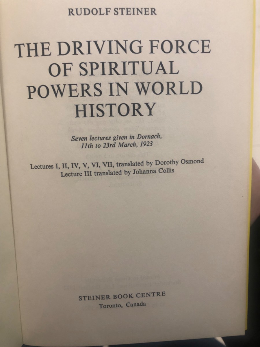 The Driving Force of Spiritual Powers in World History